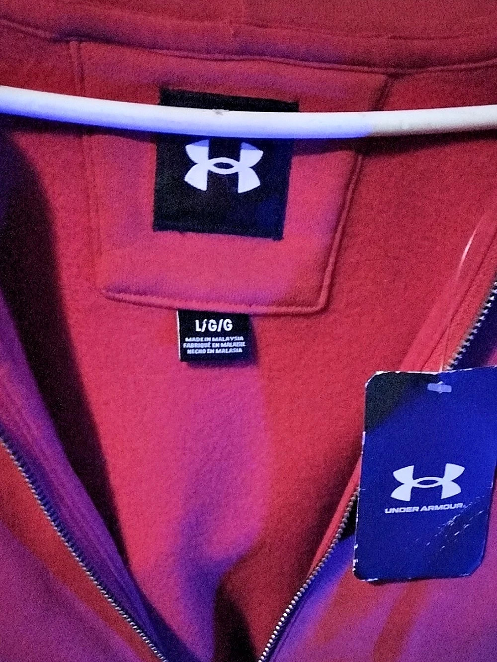 Under Armour Color Block Performance Jacket Red Large NWT - Picture 2 of 10